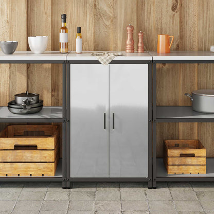 vidaXL Kitchen Storage HATTEM Silver 60 x 50 x 92 cm Steel