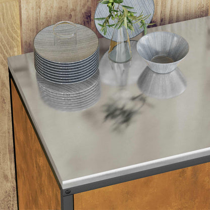 vidaXL Kitchen Storage HATTEM Rusty 60 x 50 x 92 cm Steel
