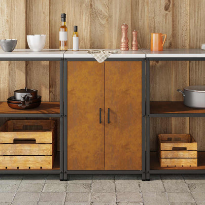 vidaXL Kitchen Storage HATTEM Rusty 60 x 50 x 92 cm Steel