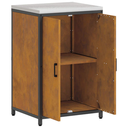 vidaXL Kitchen Storage HATTEM Rusty 60 x 50 x 92 cm Steel