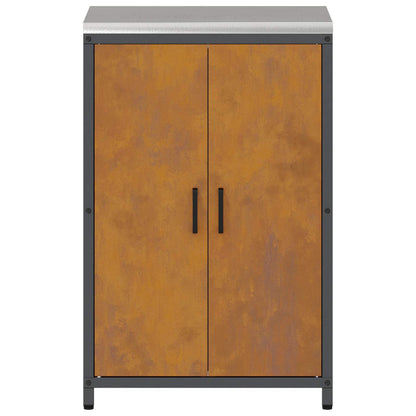vidaXL Kitchen Storage HATTEM Rusty 60 x 50 x 92 cm Steel