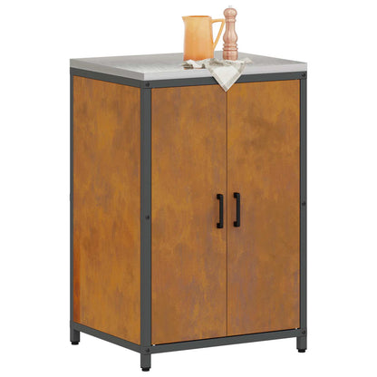 vidaXL Kitchen Storage HATTEM Rusty 60 x 50 x 92 cm Steel