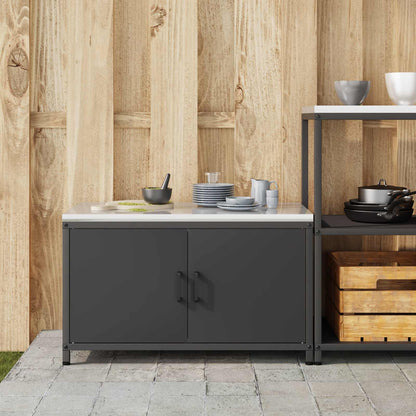 vidaXL Kitchen Storage HATTEM Black 90 x 50 x 53 cm Steel
