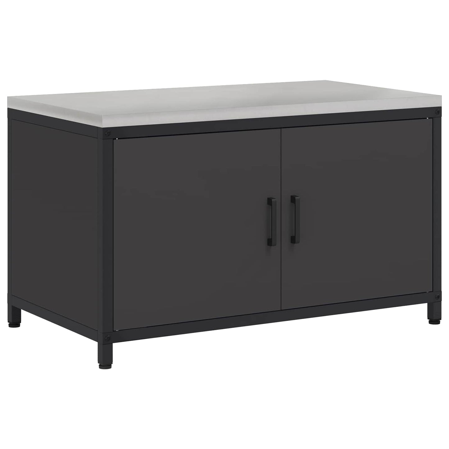 vidaXL Kitchen Storage HATTEM Black 90 x 50 x 53 cm Steel