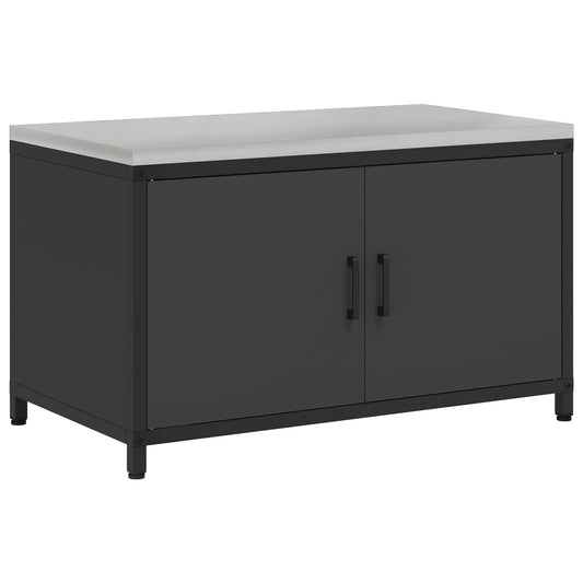 vidaXL Kitchen Storage HATTEM Black 90 x 50 x 53 cm Steel