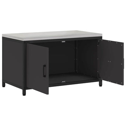 vidaXL Kitchen Storage HATTEM Black 90 x 50 x 53 cm Steel