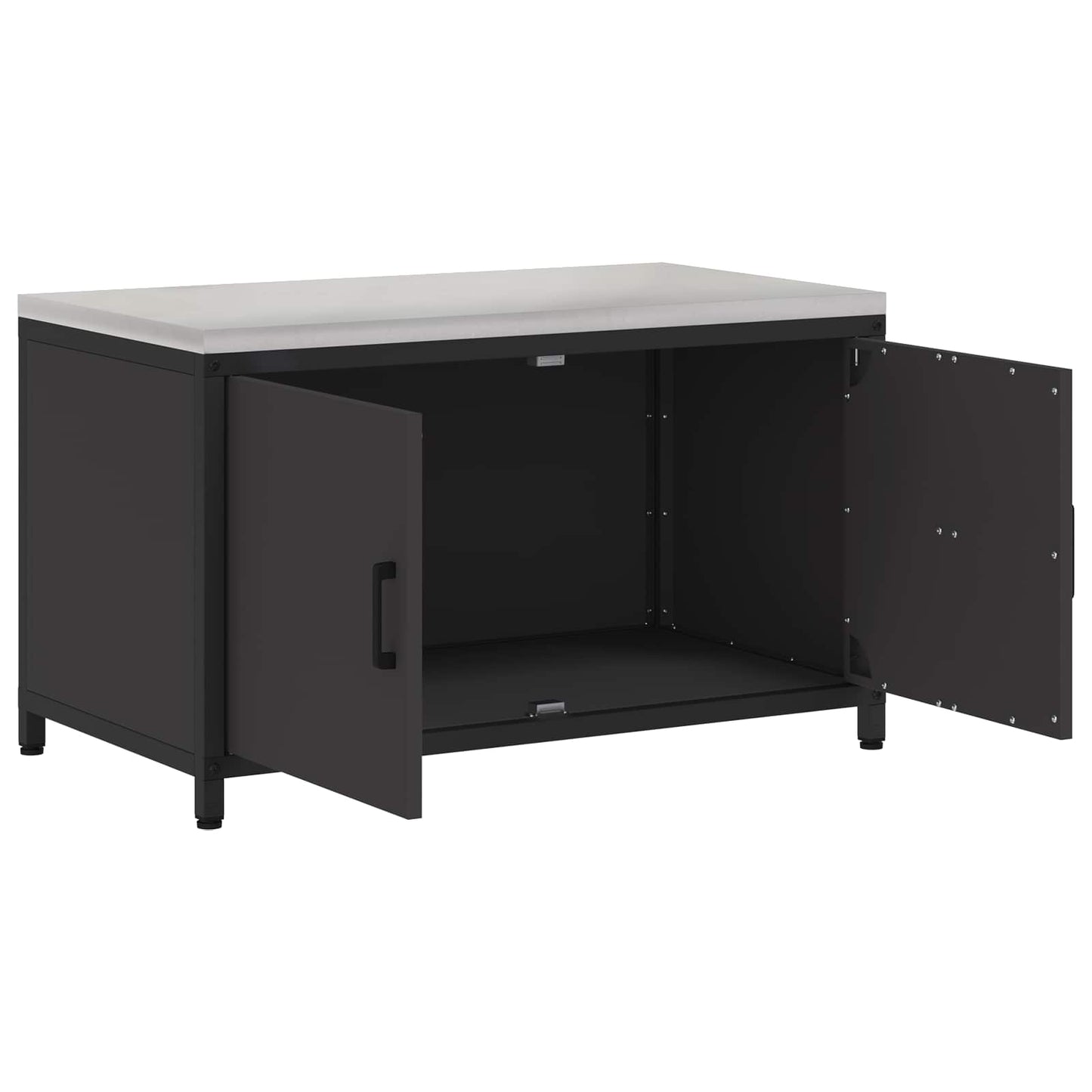 vidaXL Kitchen Storage HATTEM Black 90 x 50 x 53 cm Steel