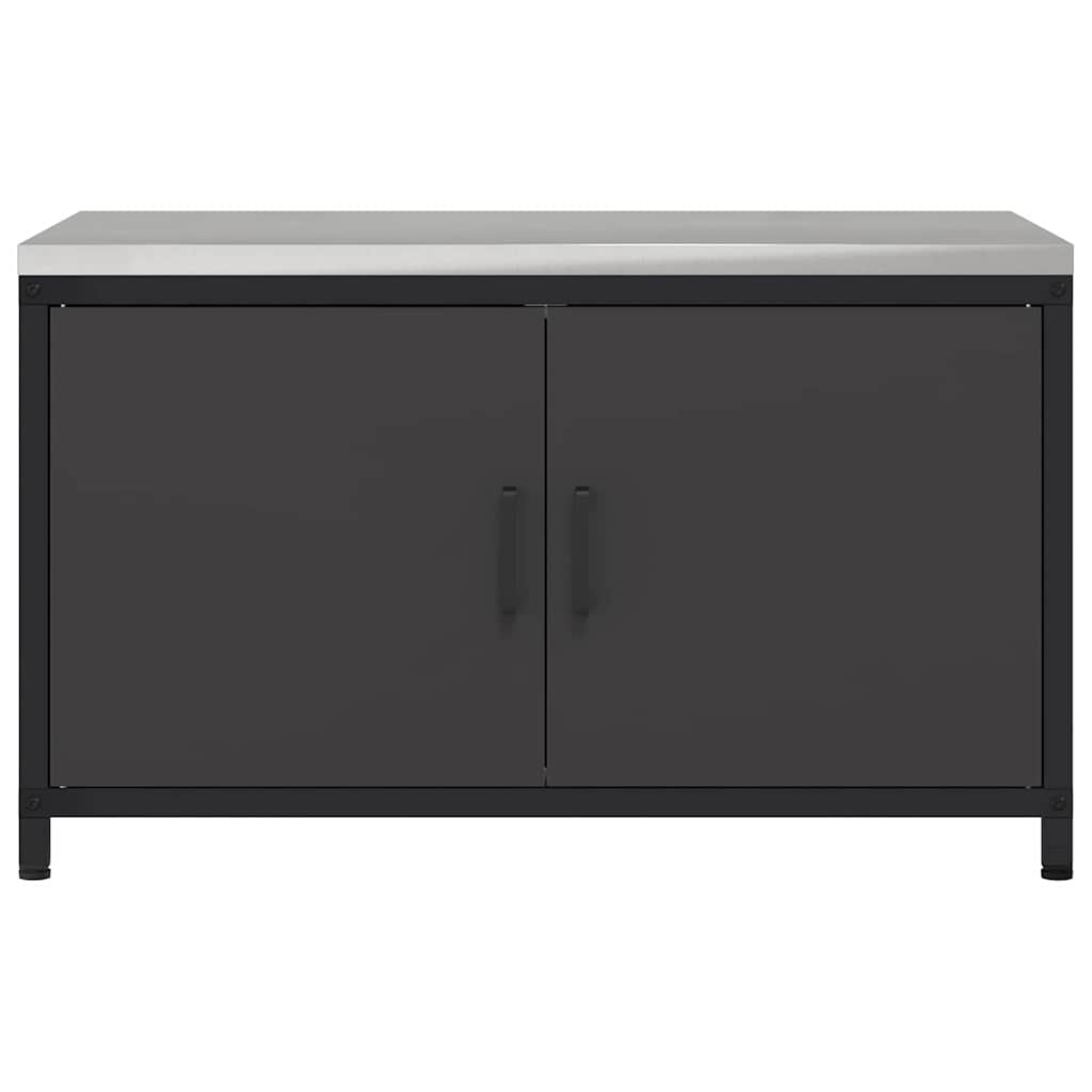 vidaXL Kitchen Storage HATTEM Black 90 x 50 x 53 cm Steel