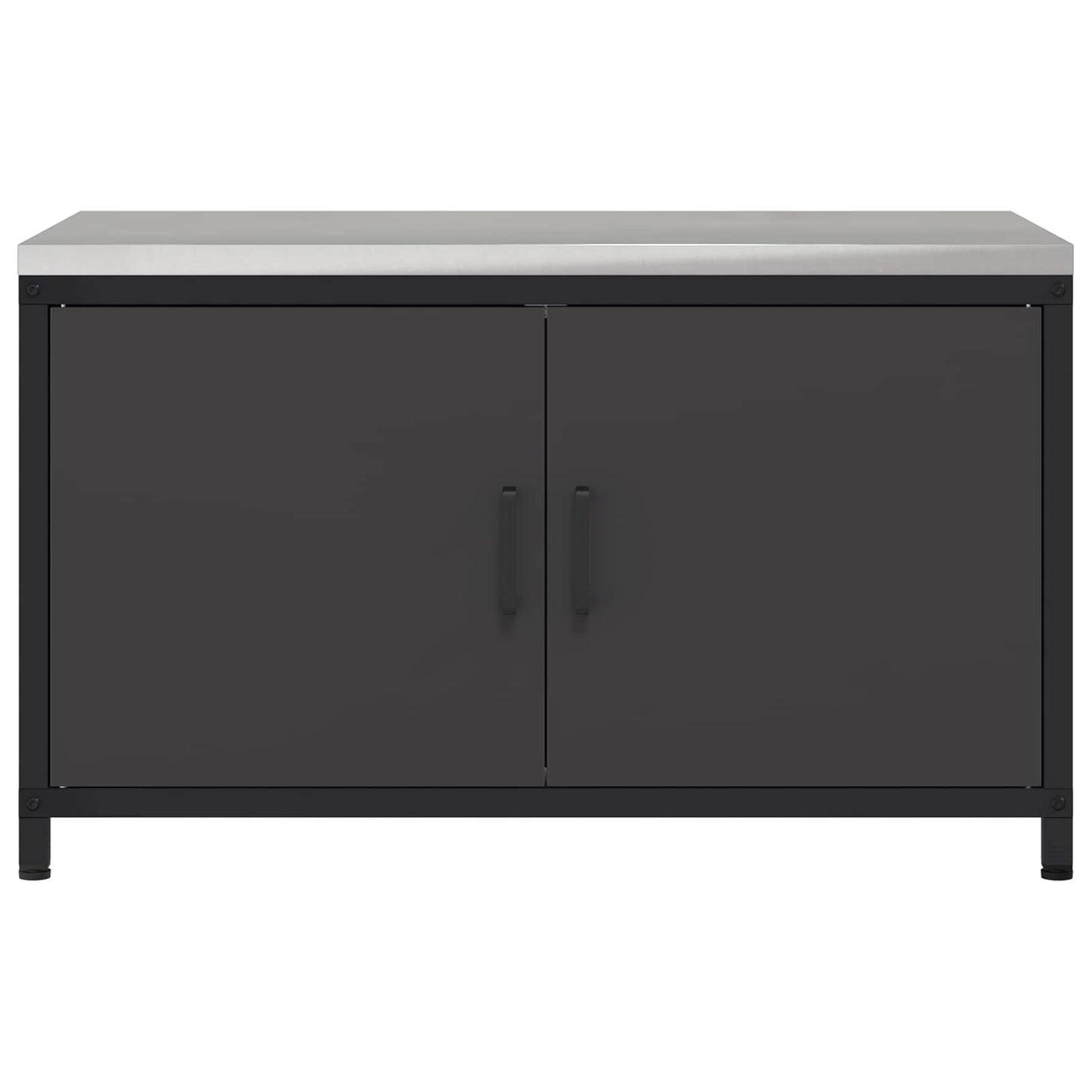 vidaXL Kitchen Storage HATTEM Black 90 x 50 x 53 cm Steel