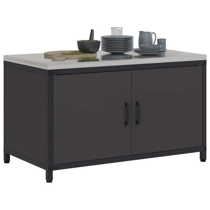 vidaXL Kitchen Storage HATTEM Black 90 x 50 x 53 cm Steel