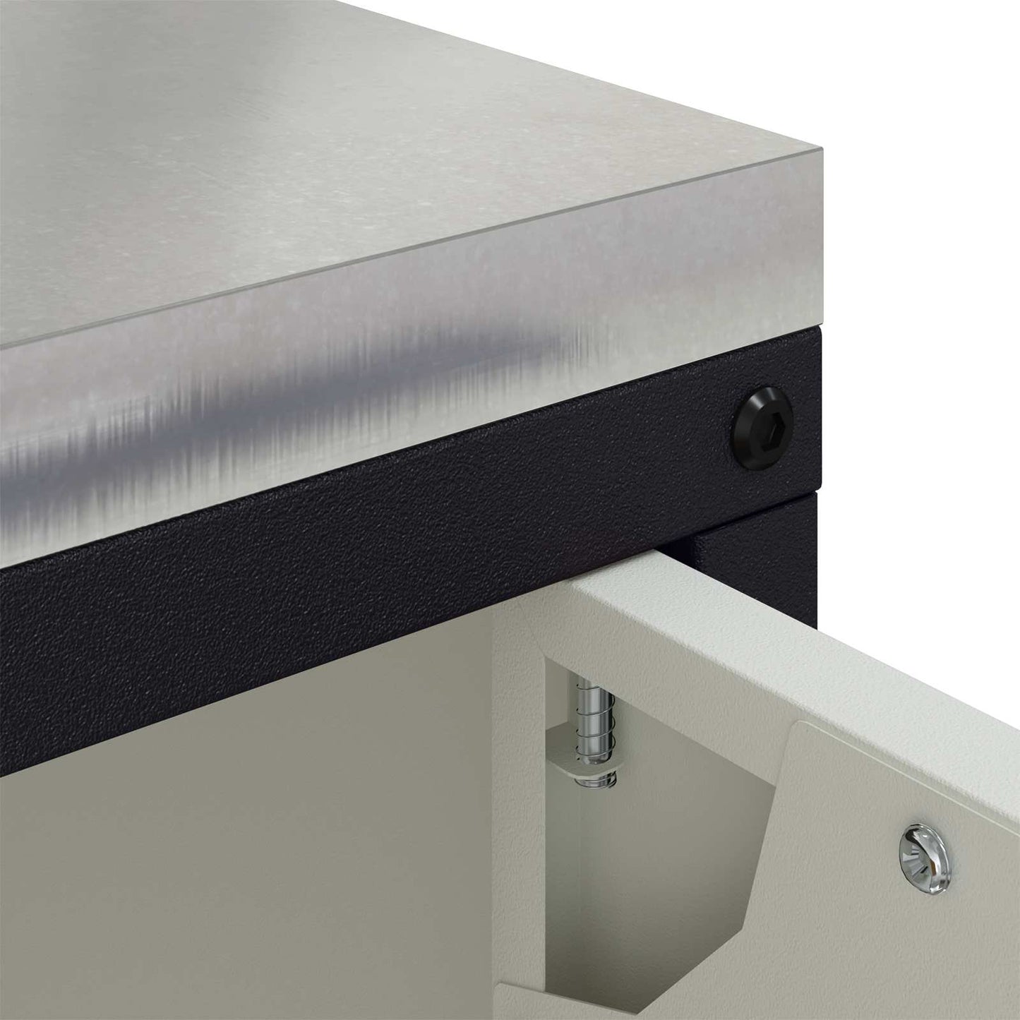 vidaXL Kitchen Storage HATTEM White 90 x 50 x 53 cm Steel
