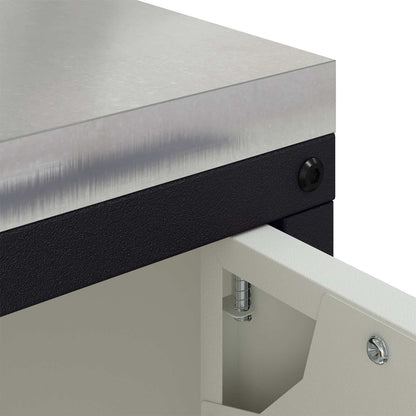 vidaXL Kitchen Storage HATTEM White 90 x 50 x 53 cm Steel