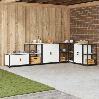 vidaXL Kitchen Storage HATTEM White 90 x 50 x 53 cm Steel