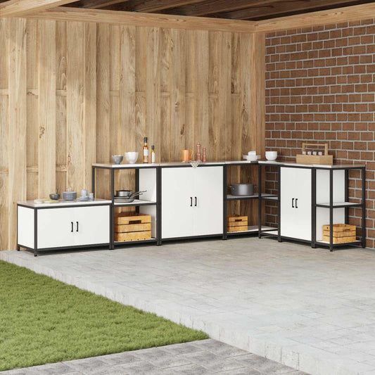 vidaXL Kitchen Storage HATTEM White 90 x 50 x 53 cm Steel
