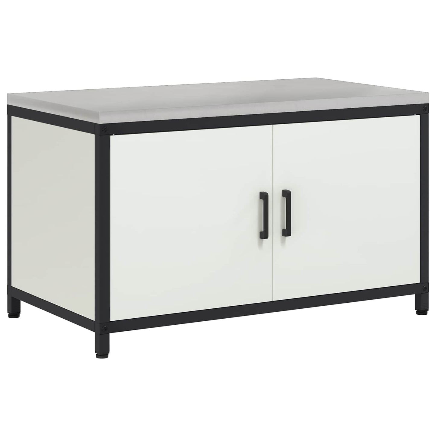 vidaXL Kitchen Storage HATTEM White 90 x 50 x 53 cm Steel