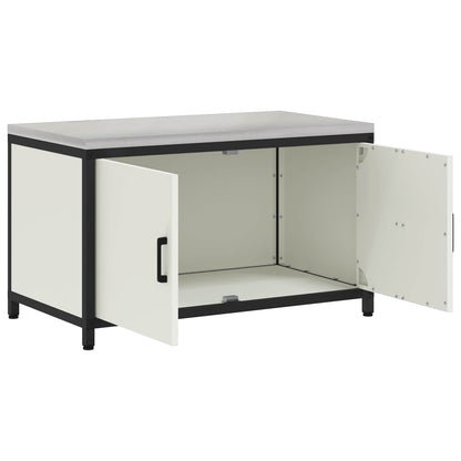 vidaXL Kitchen Storage HATTEM White 90 x 50 x 53 cm Steel