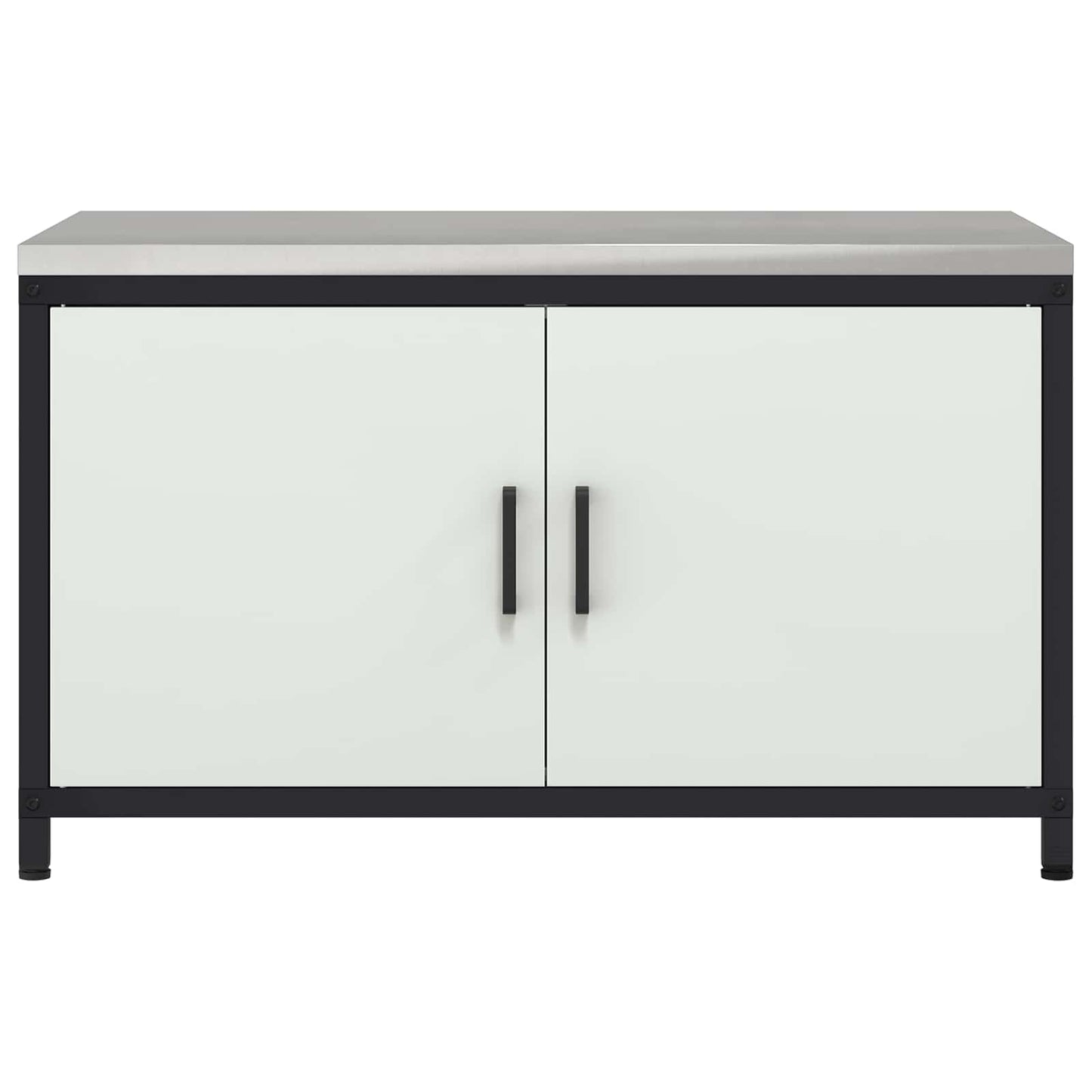 vidaXL Kitchen Storage HATTEM White 90 x 50 x 53 cm Steel