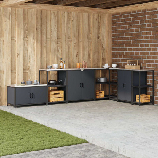 vidaXL Kitchen Storage HATTEM Anthracite 90 x 50 x 53 cm Steel