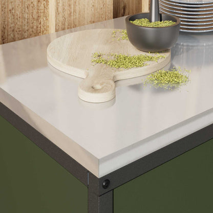 vidaXL Kitchen Storage HATTEM Olive Green 90 x 50 x 53 cm Steel