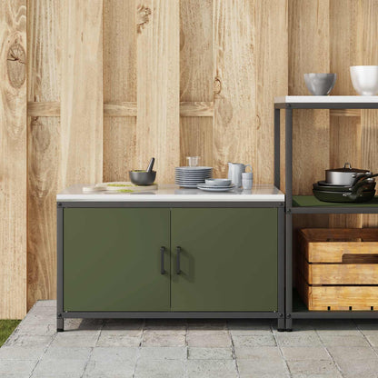 vidaXL Kitchen Storage HATTEM Olive Green 90 x 50 x 53 cm Steel