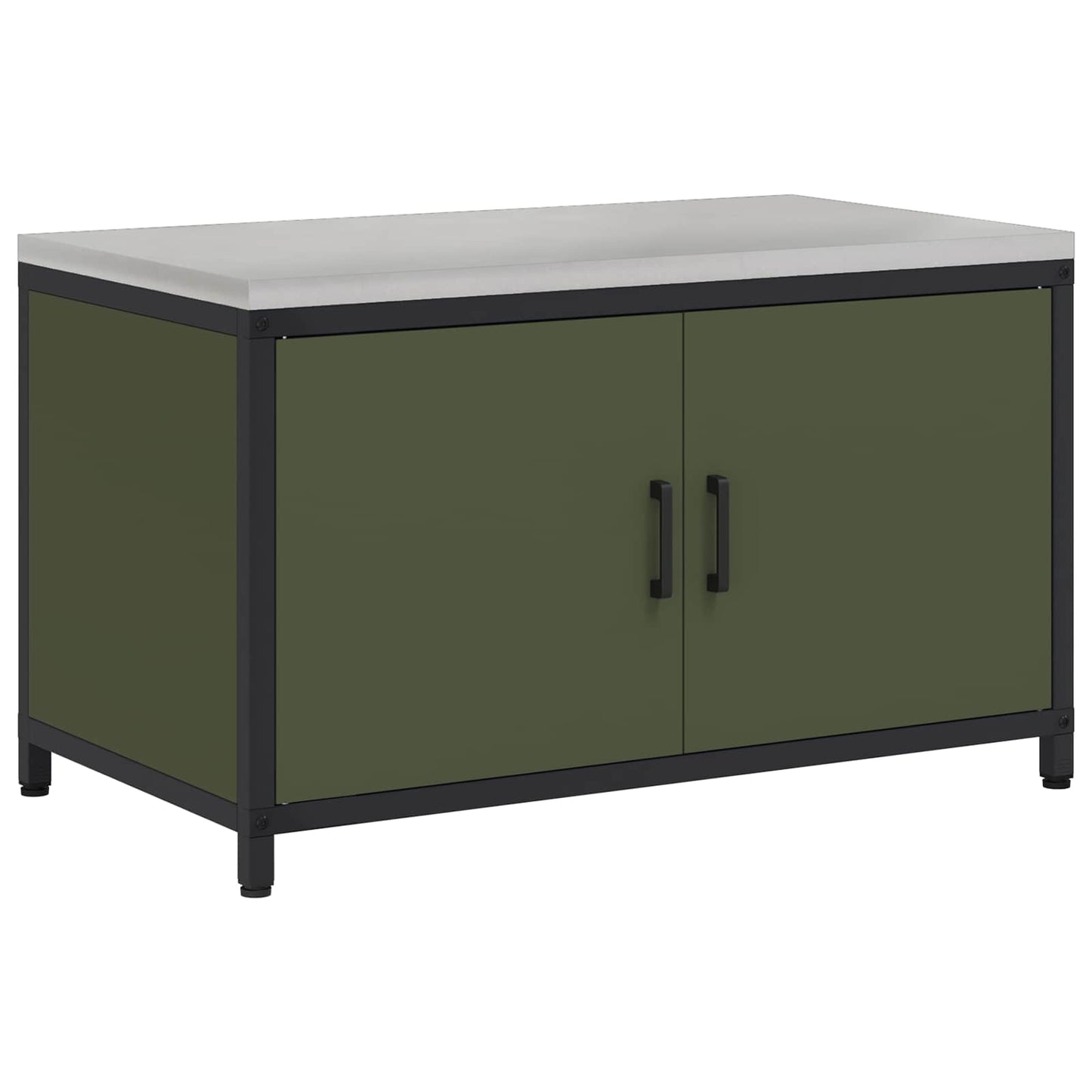 vidaXL Kitchen Storage HATTEM Olive Green 90 x 50 x 53 cm Steel