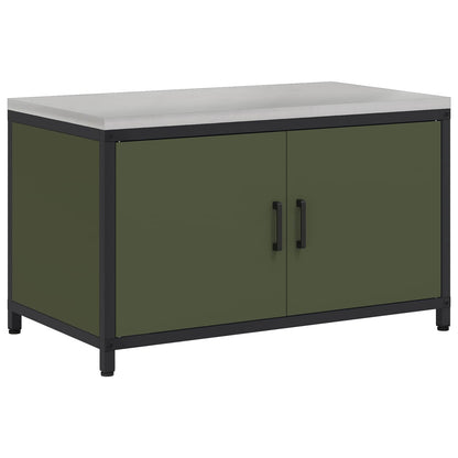 vidaXL Kitchen Storage HATTEM Olive Green 90 x 50 x 53 cm Steel