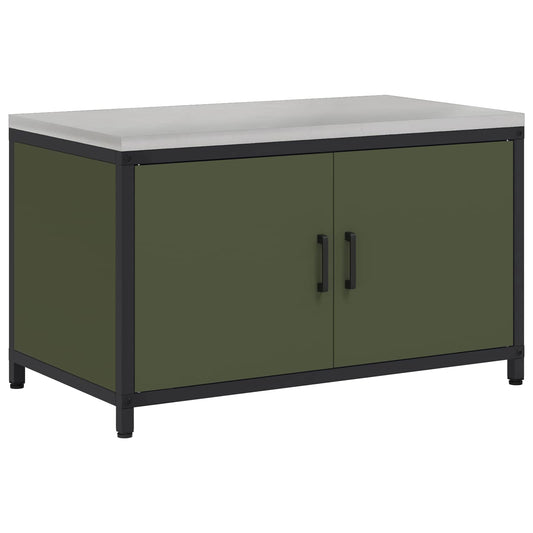 vidaXL Kitchen Storage HATTEM Olive Green 90 x 50 x 53 cm Steel