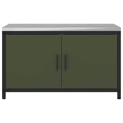 vidaXL Kitchen Storage HATTEM Olive Green 90 x 50 x 53 cm Steel