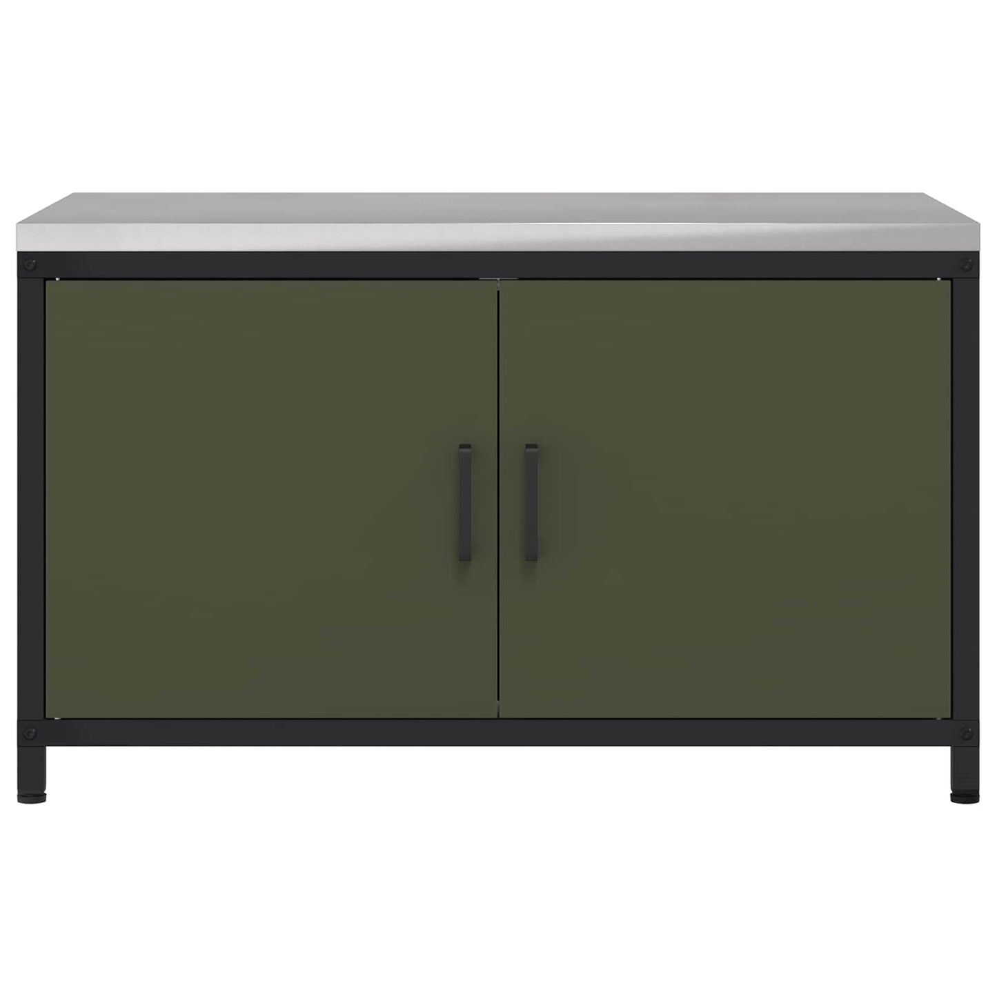 vidaXL Kitchen Storage HATTEM Olive Green 90 x 50 x 53 cm Steel