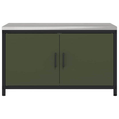 vidaXL Kitchen Storage HATTEM Olive Green 90 x 50 x 53 cm Steel