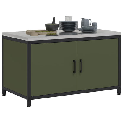 vidaXL Kitchen Storage HATTEM Olive Green 90 x 50 x 53 cm Steel