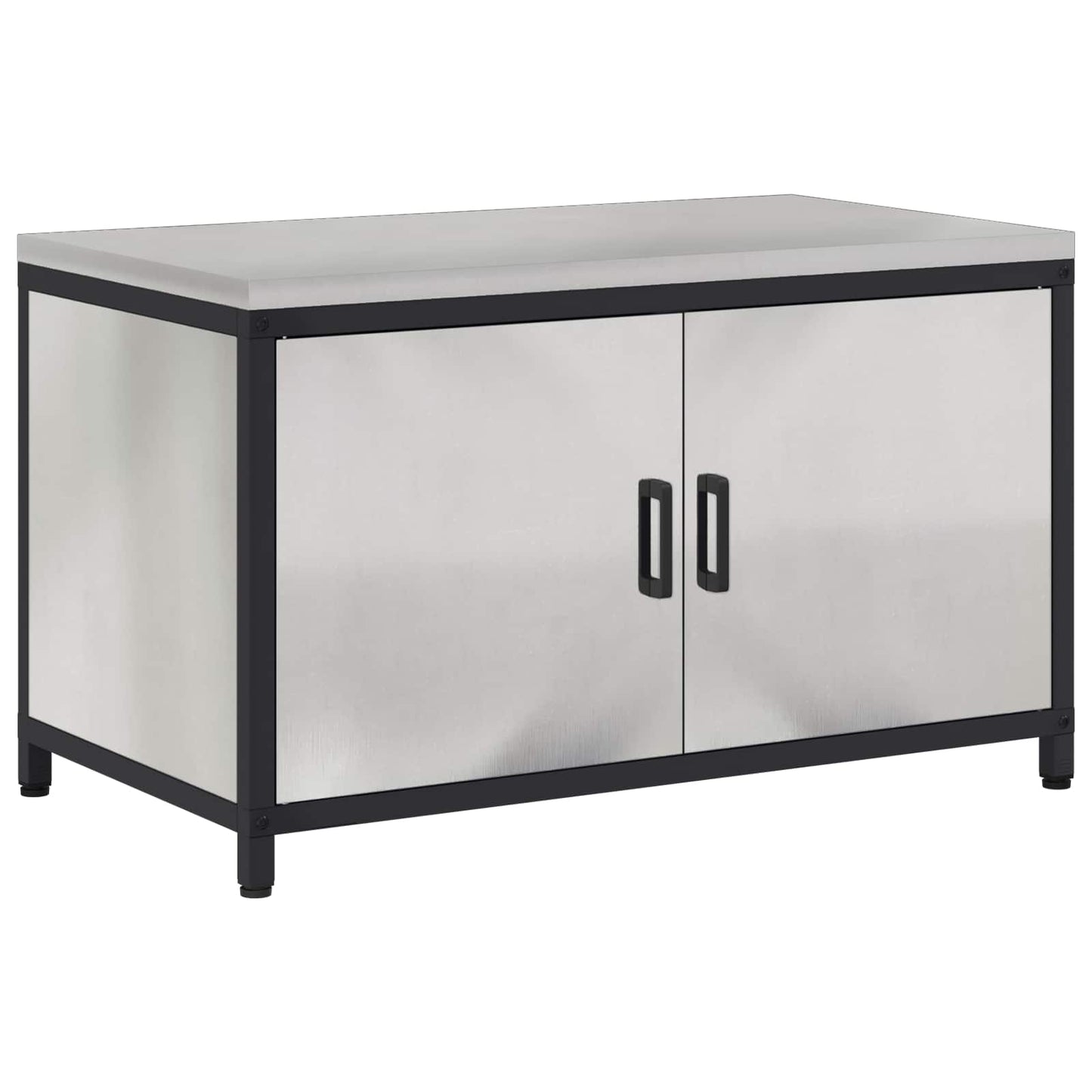 vidaXL Kitchen Storage HATTEM Silver 90 x 50 x 53 cm Steel