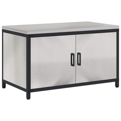 vidaXL Kitchen Storage HATTEM Silver 90 x 50 x 53 cm Steel
