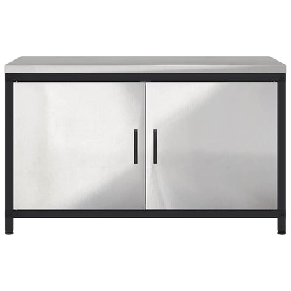 vidaXL Kitchen Storage HATTEM Silver 90 x 50 x 53 cm Steel