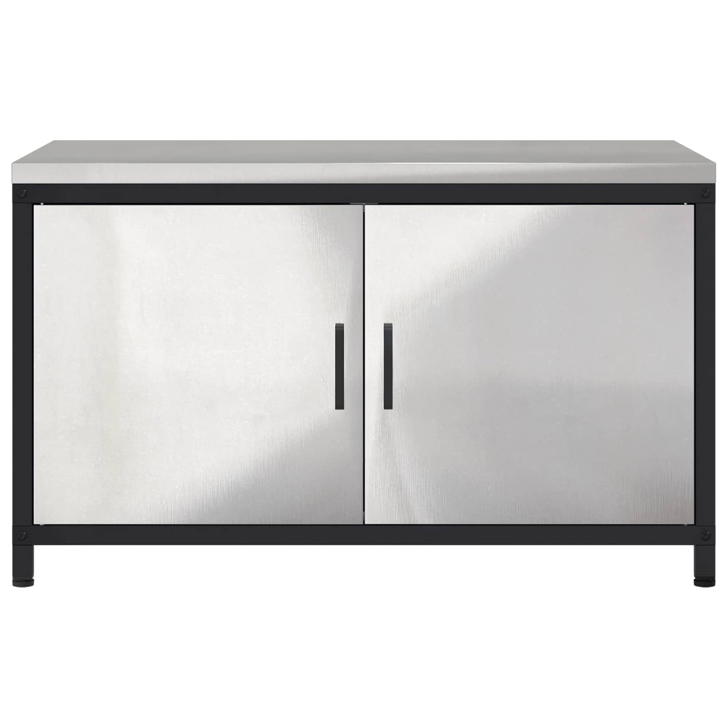 vidaXL Kitchen Storage HATTEM Silver 90 x 50 x 53 cm Steel