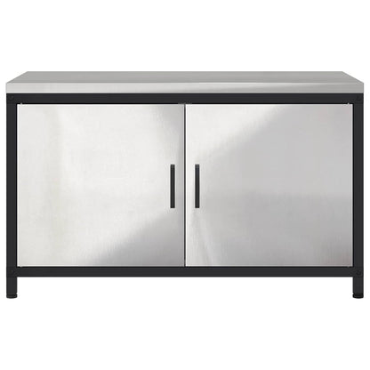 vidaXL Kitchen Storage HATTEM Silver 90 x 50 x 53 cm Steel