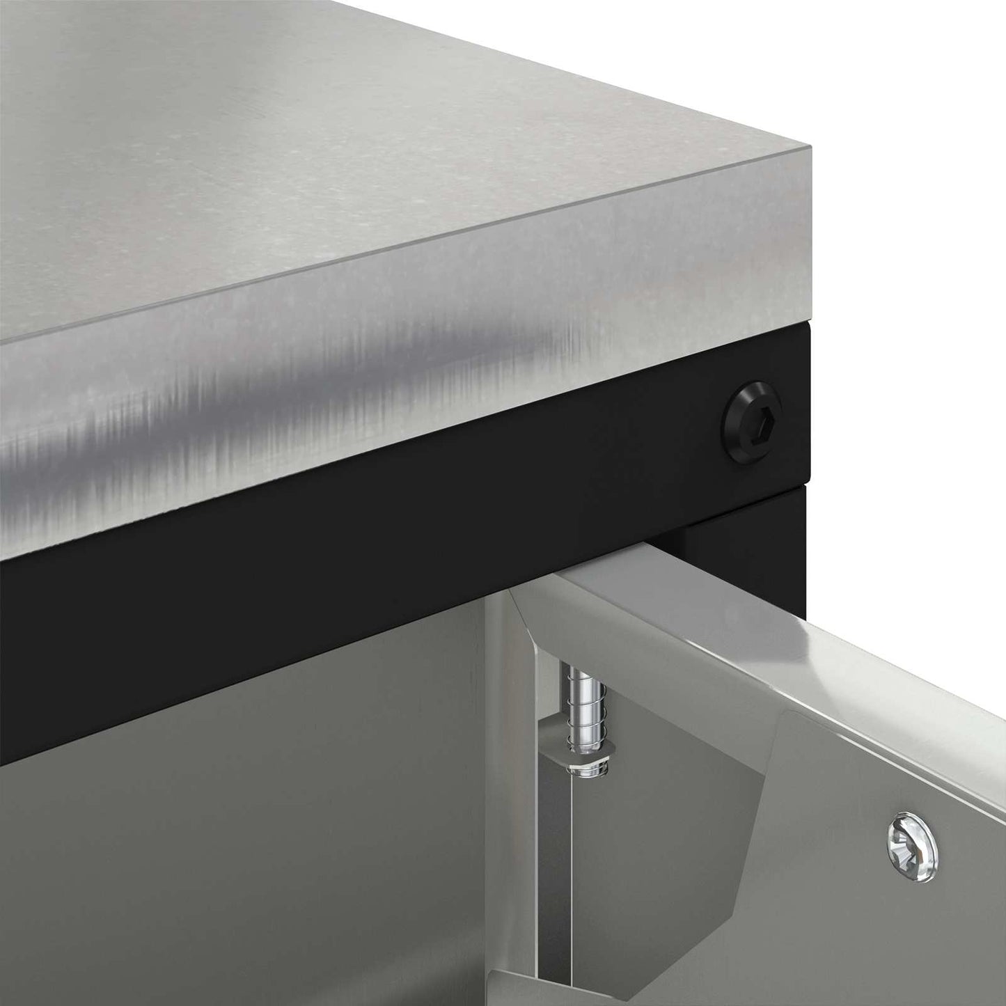 vidaXL Kitchen Storage HATTEM Silver 90 x 50 x 53 cm Steel