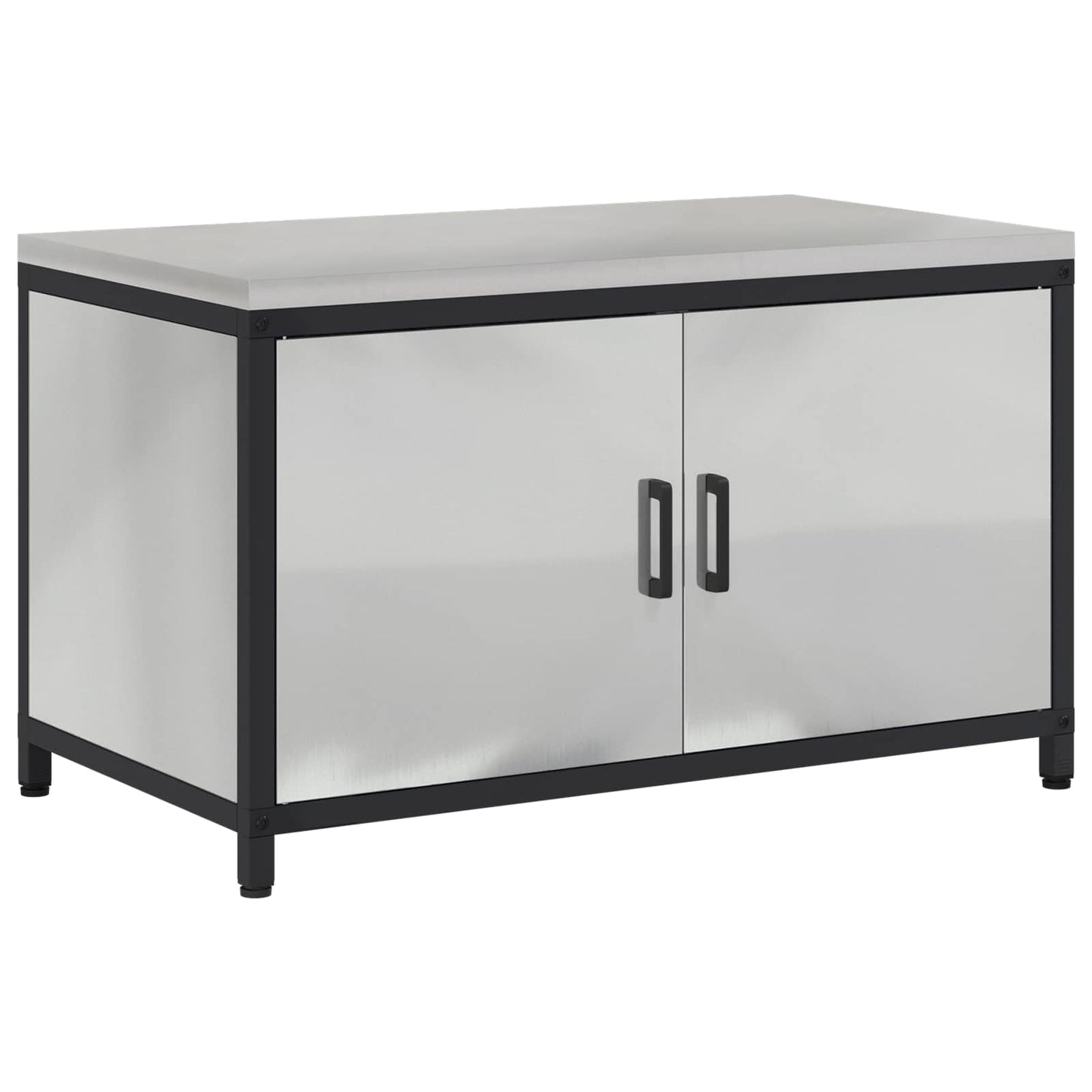 vidaXL Kitchen Storage HATTEM Silver 90 x 50 x 53 cm Steel