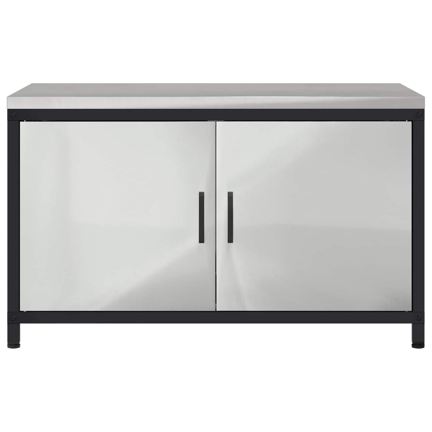 vidaXL Kitchen Storage HATTEM Silver 90 x 50 x 53 cm Steel
