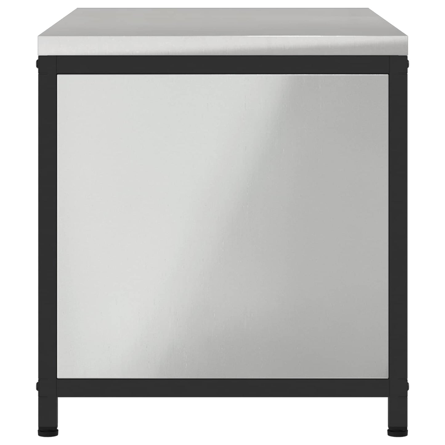 vidaXL Kitchen Storage HATTEM Silver 90 x 50 x 53 cm Steel