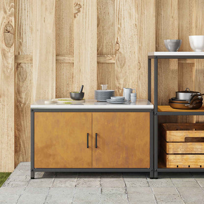 vidaXL Kitchen Storage HATTEM Rusty 90 x 50 x 53 cm Steel