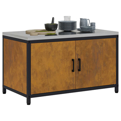 vidaXL Kitchen Storage HATTEM Rusty 90 x 50 x 53 cm Steel