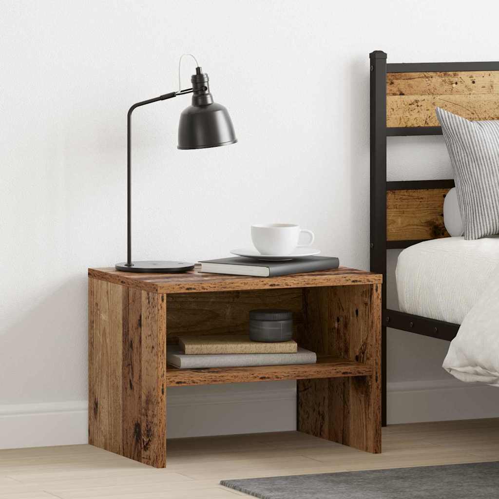 vidaXL Bedside Cabinet Old Wood 40 x 30 x 30 cm Engineered Wood