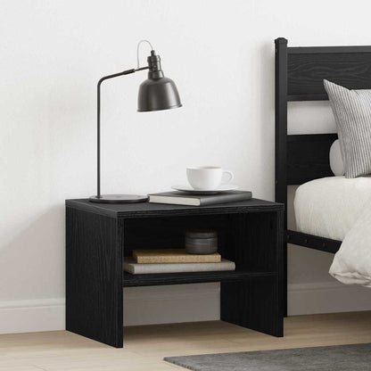 vidaXL Bedside Cabinet Black oak 40 x 40 x 30 cm Engineered Wood