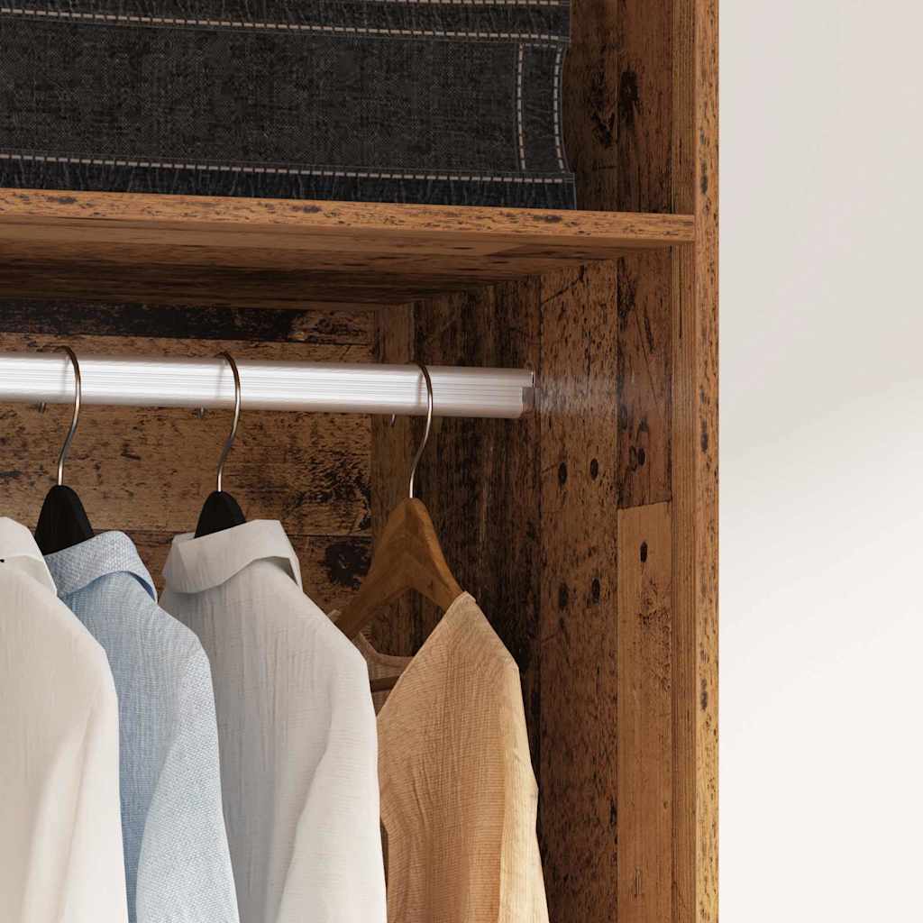 vidaXL Wardrobe with Shelf Old Wood 50 x 50 x 200 cm Engineered Wood
