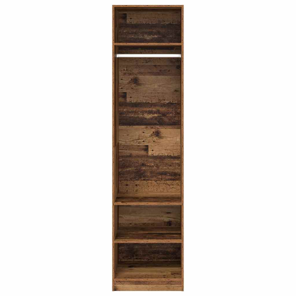 vidaXL Wardrobe with Shelf Old Wood 50 x 50 x 200 cm Engineered Wood