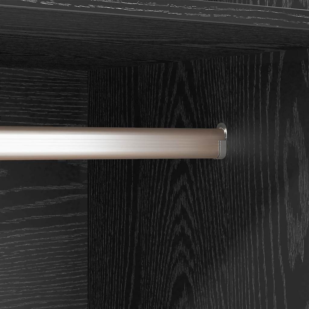 vidaXL Wardrobe Black Oak 50 x 50 x 200 cm Engineered Wood