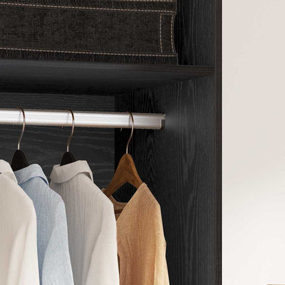 vidaXL Wardrobe Black Oak 50 x 50 x 200 cm Engineered Wood