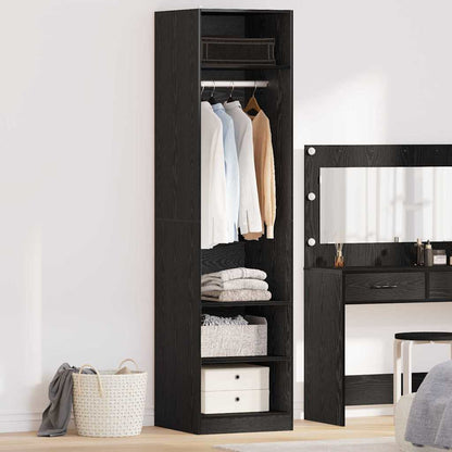 vidaXL Wardrobe Black Oak 50 x 50 x 200 cm Engineered Wood