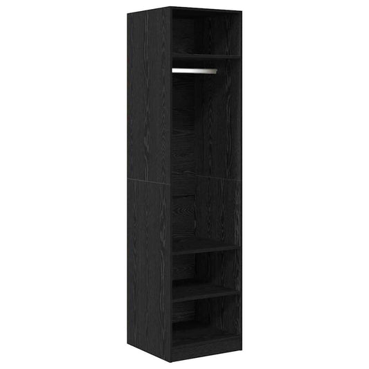 vidaXL Wardrobe Black Oak 50 x 50 x 200 cm Engineered Wood